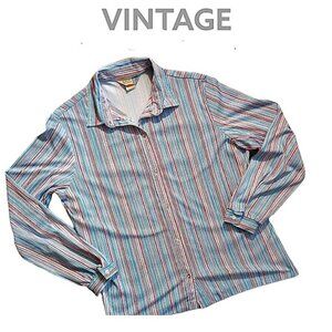 1970s VINTAGE Casual Button Front  Blouse